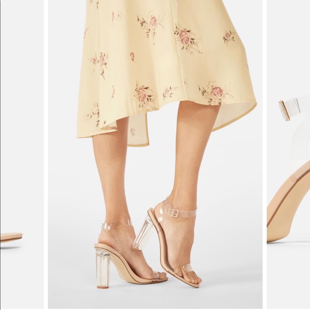 JustFab Hanna Transparent Heeled Sandal